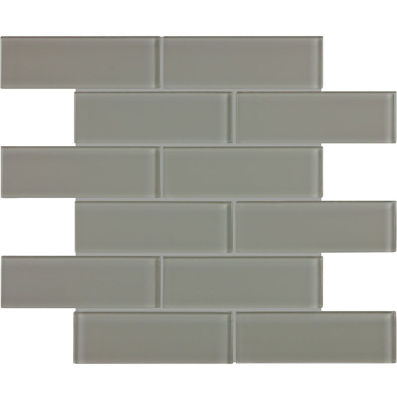 Element Series Smoke, 2" x 6" Subway Tile | ANAELEMSMO26 | Aquatica Glass Pool Tile