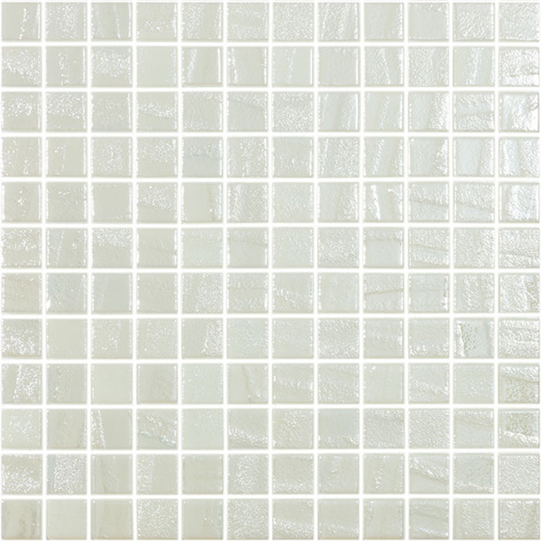Laguna Fire White, 1" x 1" | Glow in the Dark Glass Tile by Vidrepur