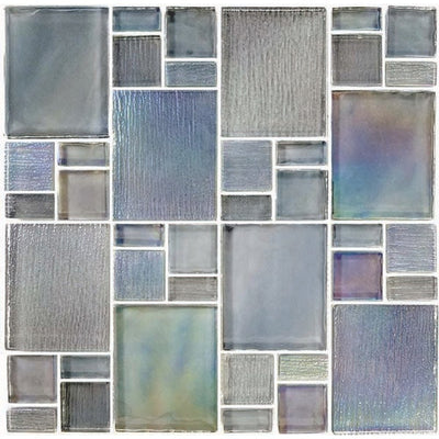 Gray, Mixed - Glass Tile