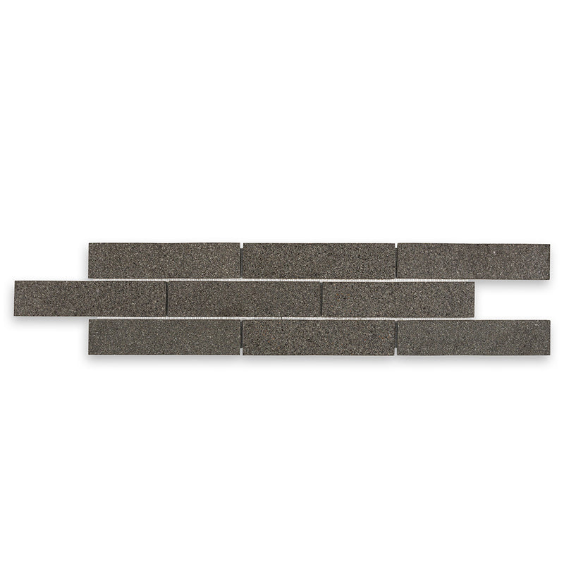 Absolute Black, 2" x 8" Thin Brick | GRNABSBLK0208FL | Stone Tile