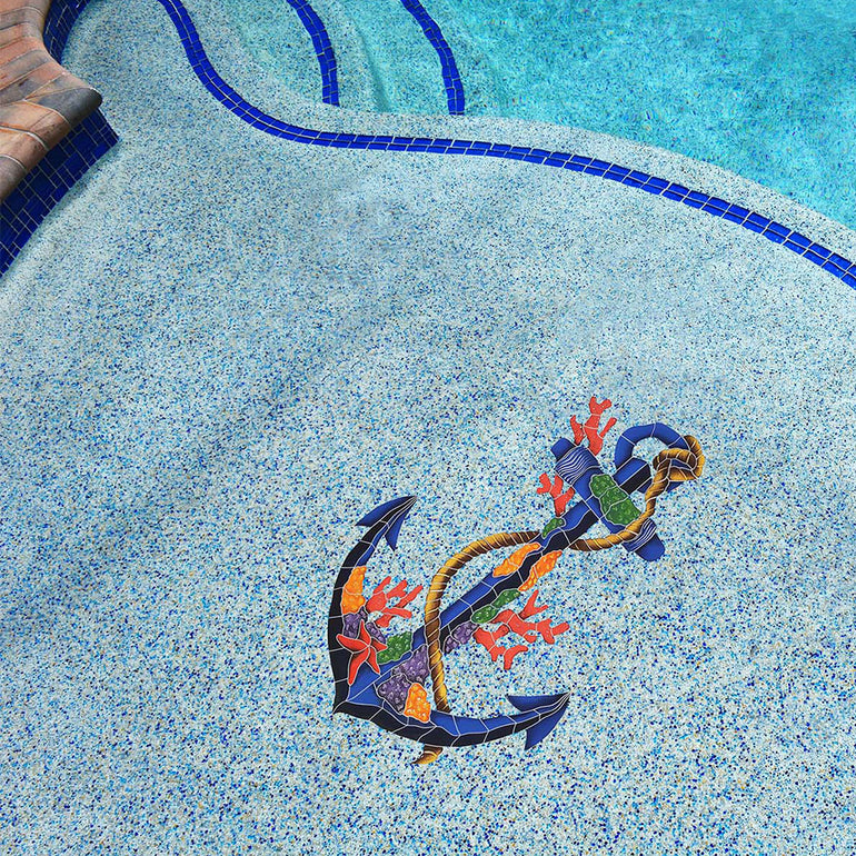 Anchor Pool Mosaic | ANCMCOM | AquaBlu Mosaics