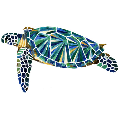Glass Sea Turtle - Pool Mosaic