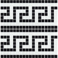 Black White, 5/8" x 5/8" - Glass Tile