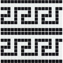 Black White, 5/8" x 5/8" - Glass Tile