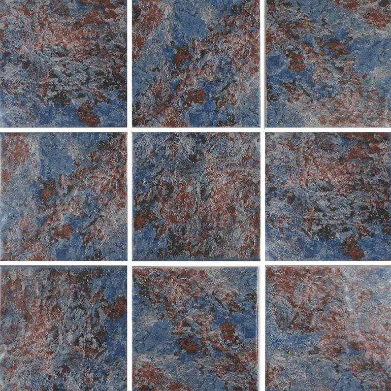 Asia Blue, 6" x 6" Tile I ESTASIABLUE6 | Aquatica Porcelain Pool Tile