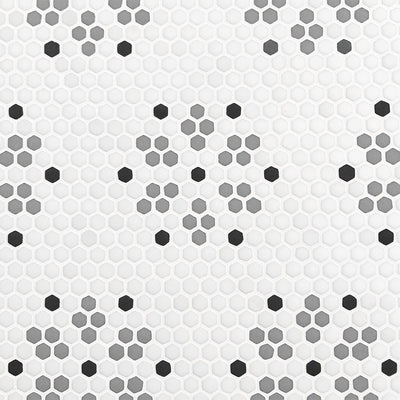 Bayeux Classic, Hexagon Mosaic Tile | Geometro Glass Tile