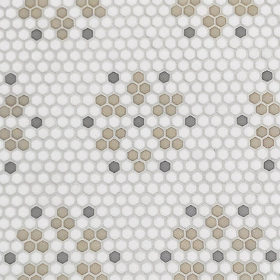 Bayeux Country, Hexagon Mosaic Tile | Geometro Glass Tile