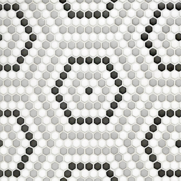 Belfort Classic, Hexagon Mosaic Tile | Geometro Glass Tile