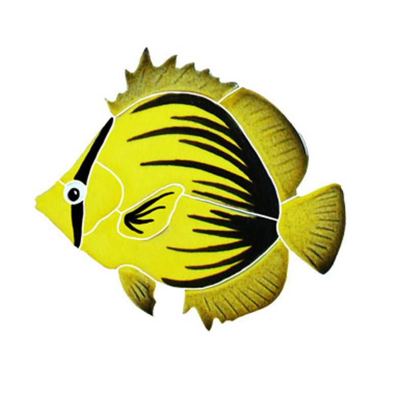 BFSYELLS Spiked Butterfly Fish Artistry in Mosaics
