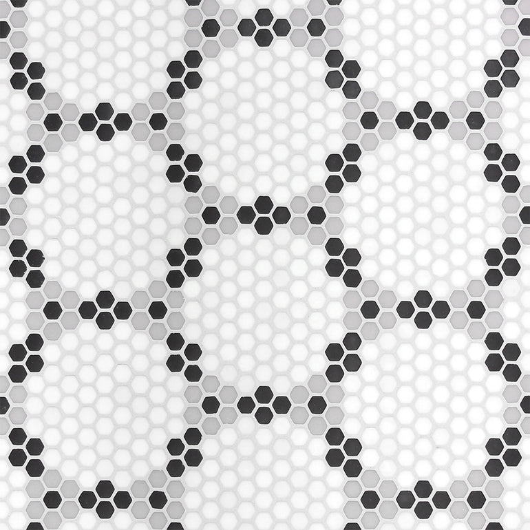 Bourges Classic, Hexagon Mosaic Tile | Geometro Glass Tile