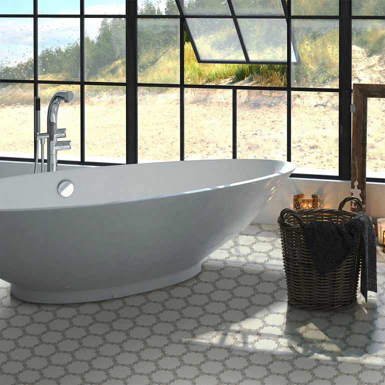 Bourges Country, Hexagon Mosaic Tile | Geometro Glass Tile