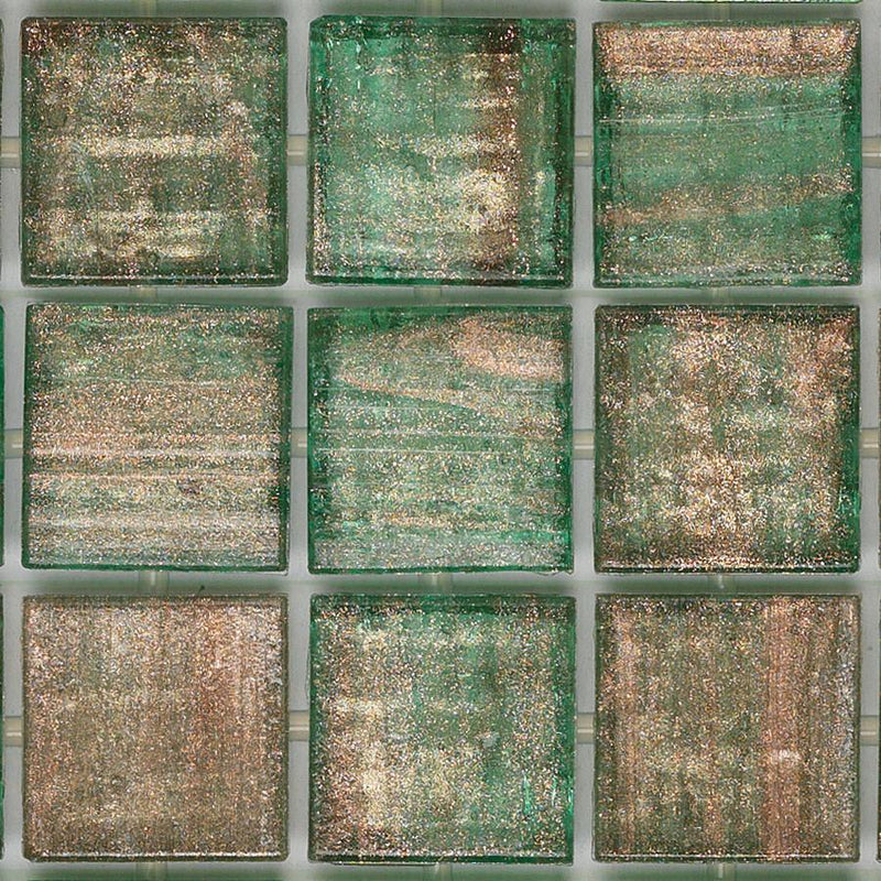 235 Emerald Sparkle, 3/4" x 3/4" - Glass Tile
