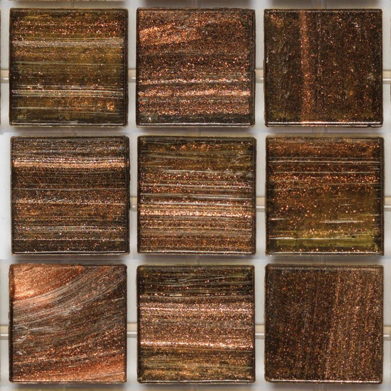 270 Copper Blast, 3/4" x 3/4" - Glass Tile