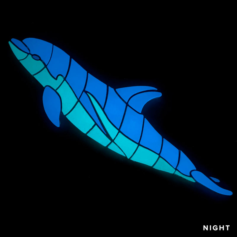 Baby Dolphin, Left | DOL5-M-L | Glow in the Dark Pool Mosaics