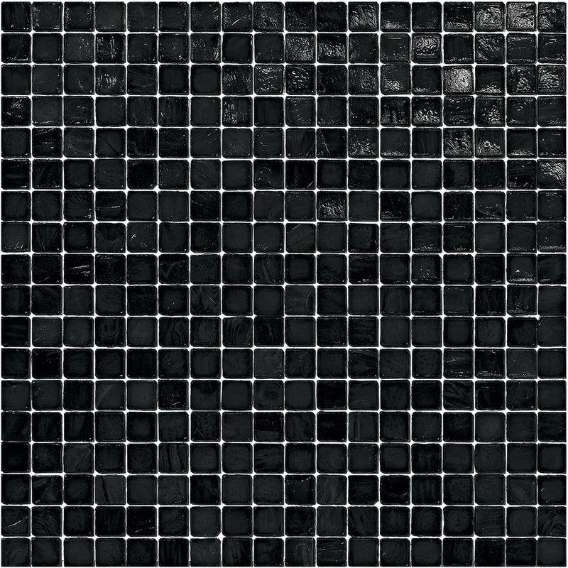 Black , 5/8" x 5/8" Glass Tile | Mosaic Tile by SICIS