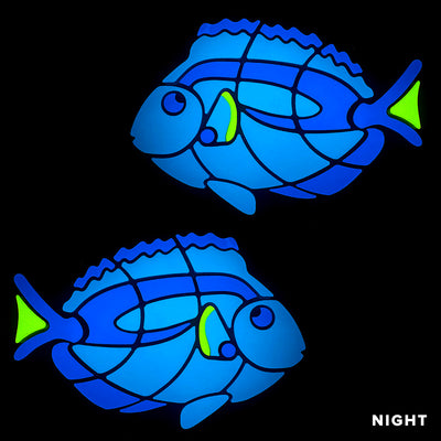 Blue Tang, Left and Right | BT-S-LR | Glow in the Dark Pool Mosaics