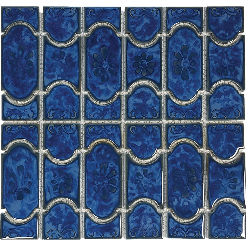 Lake Blue Mosaic Tile POWPLBUE44PT Aquatica Porcelain Pool Tile