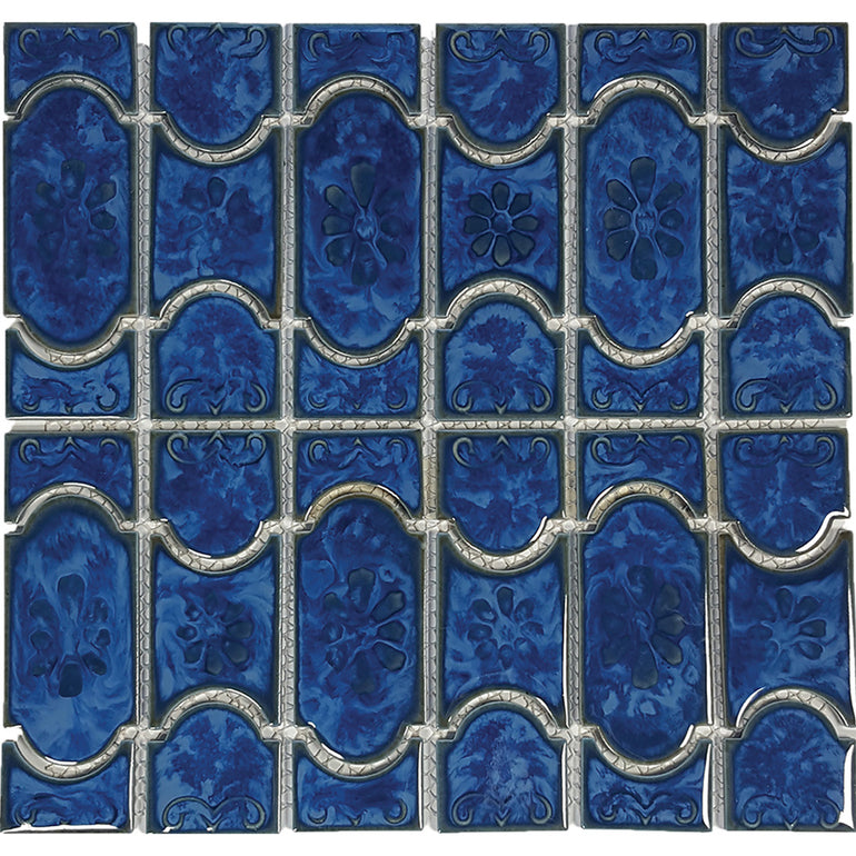 Lake Blue Mosaic Tile | POWPLBUE44PT | Aquatica Porcelain Pool Tile