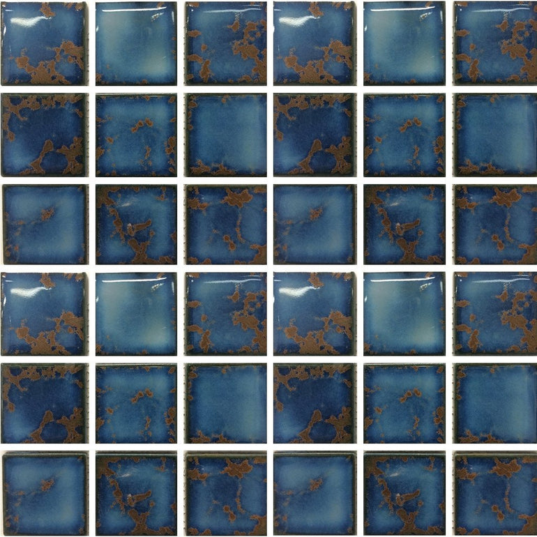 CEL-239 - Terra Blue, 2" x 2" - Porcelain Pool Tile - Fujiwa