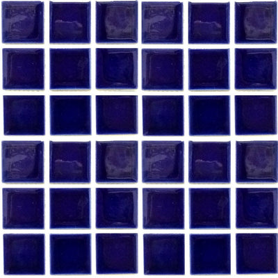 CEL-293 - Cobalt Blue, 2" x 2" - Porcelain Pool Tile - Fujiwa