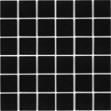 CEL-214 - Fujiwa Black Glossy, 2" x 2" - Porcelain Pool Tile