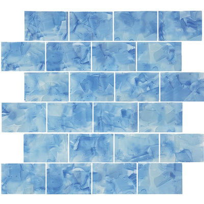 CETFLWGBLU23C - Aquatica Bluebell, 2" x 3" - Glass Tile