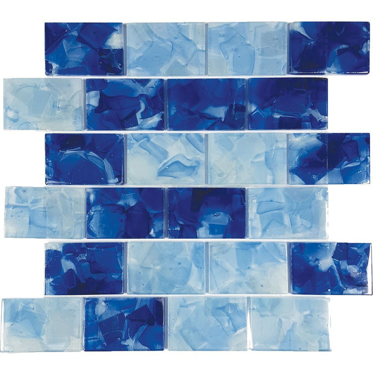 CETFLWGPB23C - Aquatica Pool Blend, 2" x 3" - Glass Tile