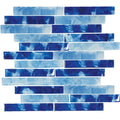 Pool Blend, 1" x 6" - Glass Tile - FINAL SALE