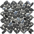Abyss Black, Random Mosaic - Glass Tile