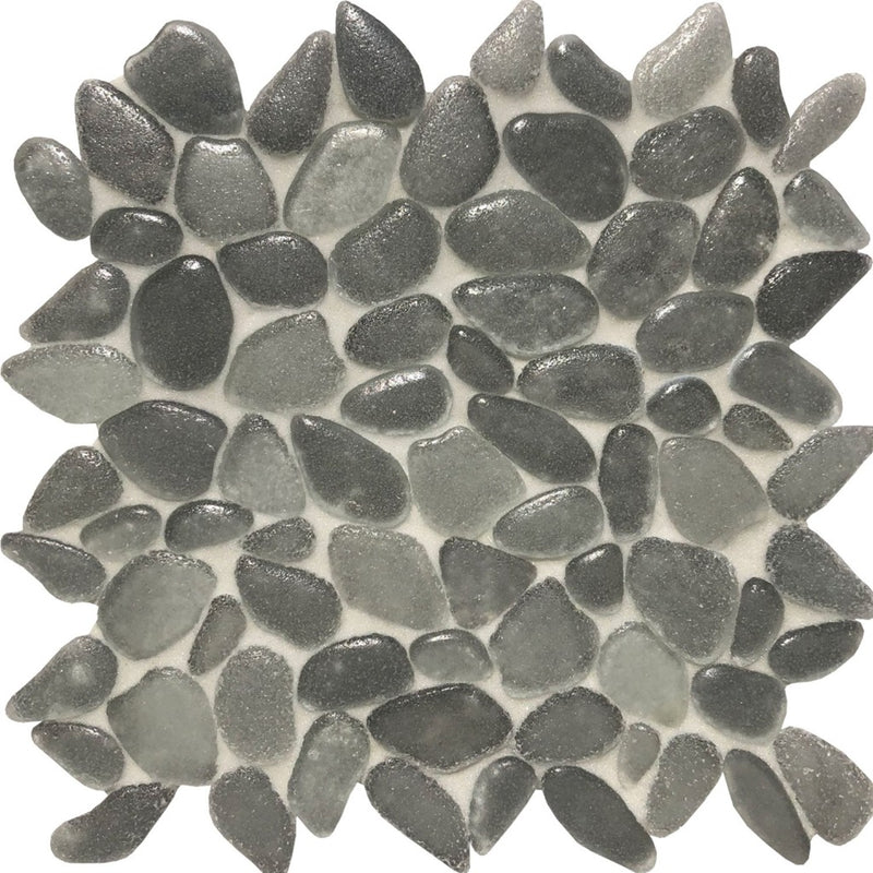 Torrent Grey, Random Mosaic | CETLIROTORRGREY | Glass Pool Tile