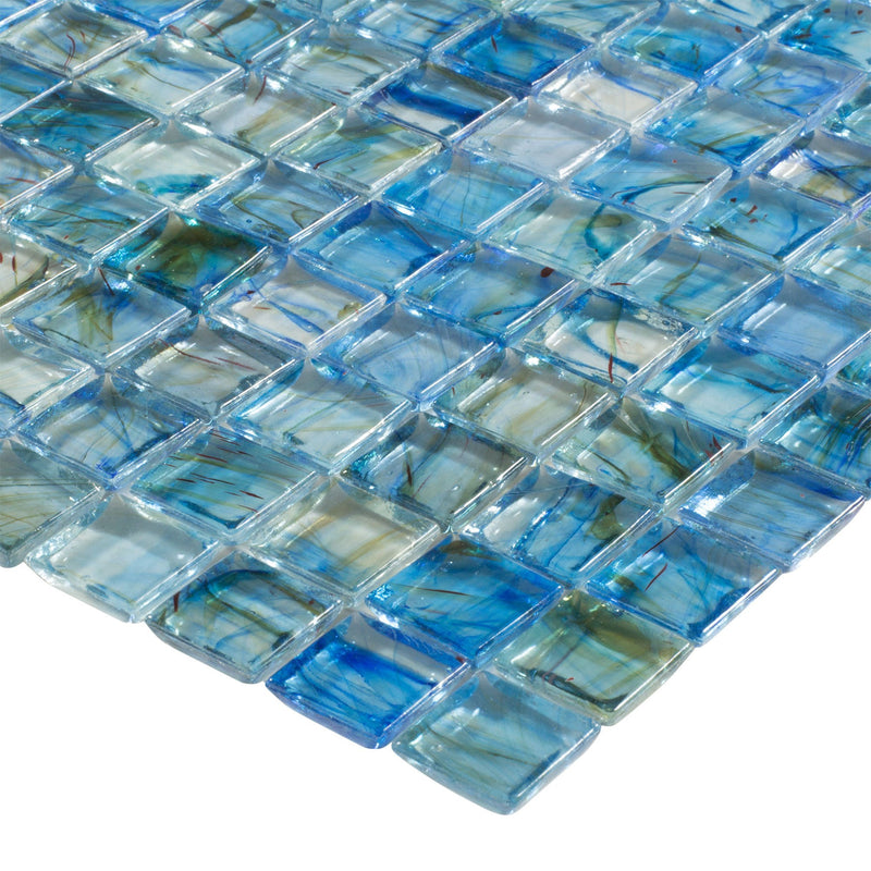 Lagoon, 1" x 1" - Glass Tile