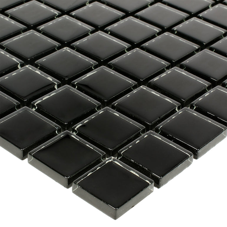 Nero, 1" x 1" - Glass Tile