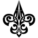 Tribal Fleur De Lis - Black - Pool Mosaic