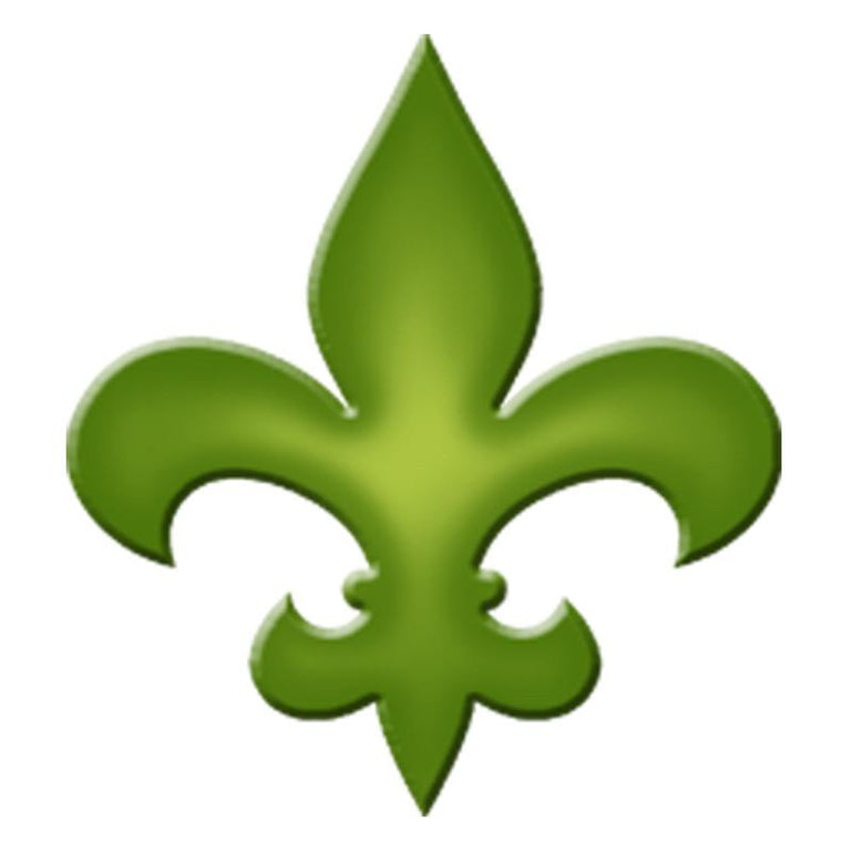 CM-FLS1-4GR Fleur De Lis Step Marker - Green (Set of 3) Custom Mosaics
