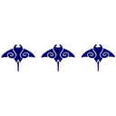 Tribal Manta Ray Step Marker - Blue (Set of 3) - Pool Mosaic
