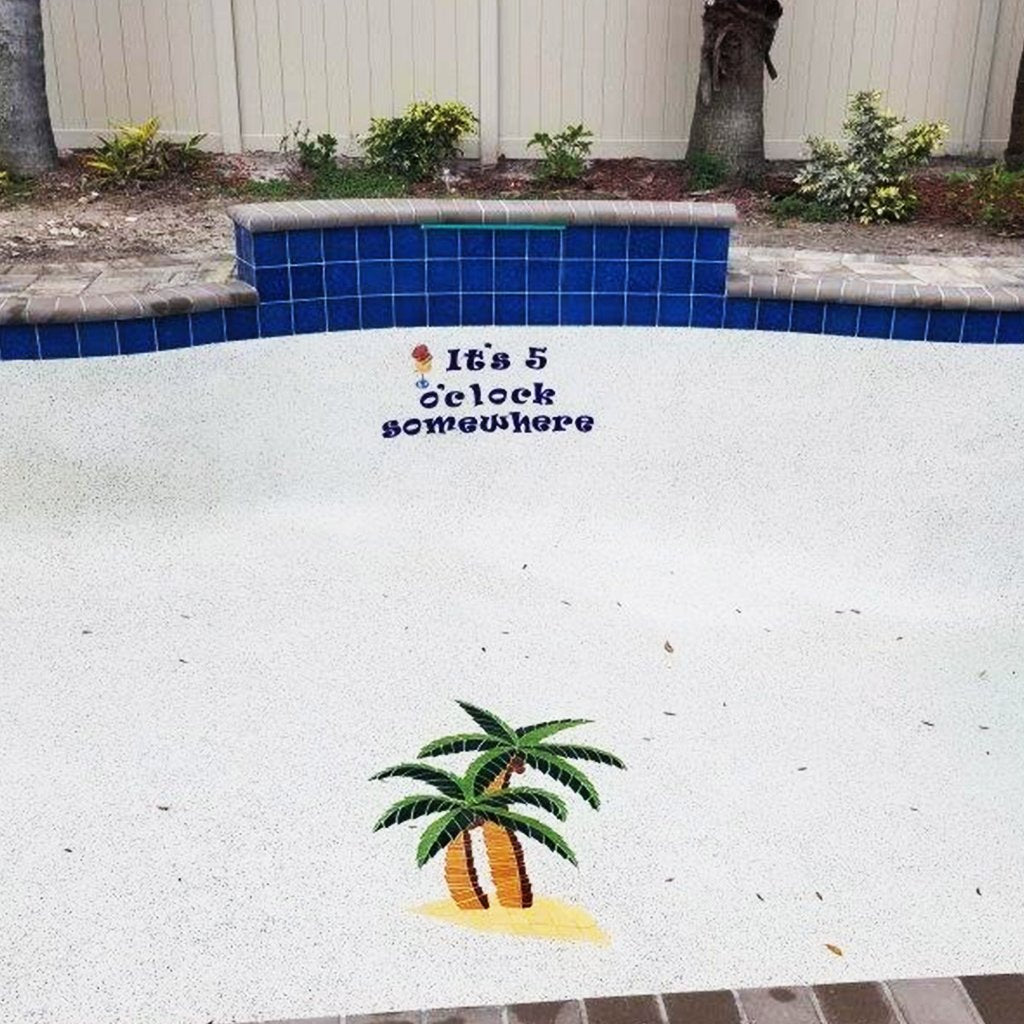 It's 5 O'Clock Somewhere | PORC-FO38 | Pool Mosaic by Custom Mosaics