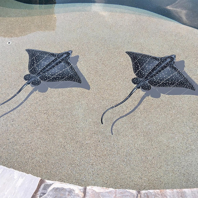 Eagle Ray w/Shadow | PORC-ER48-18/SH | Pool Mosaic