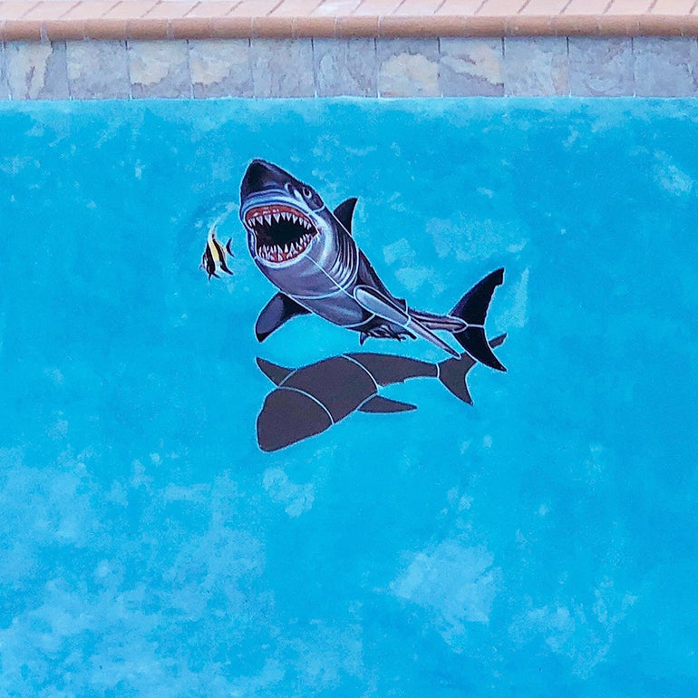 Shark, Porc w/Shadow | PORC-SK36/SH | Pool Mosaic