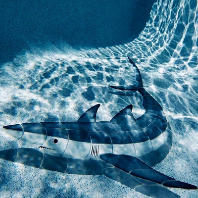 Shark - Grey w/Shadow | S50GR-29/SH | Pool Mosaic