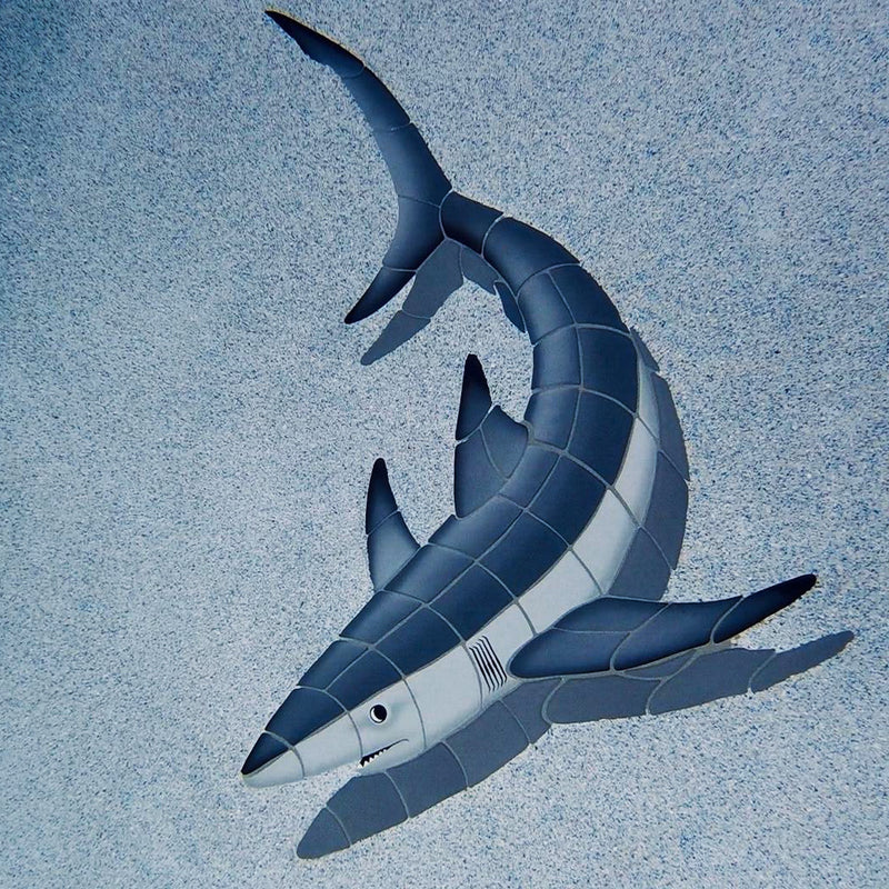 Shark - Grey w/Shadow | S50GR-29/SH | Pool Mosaic
