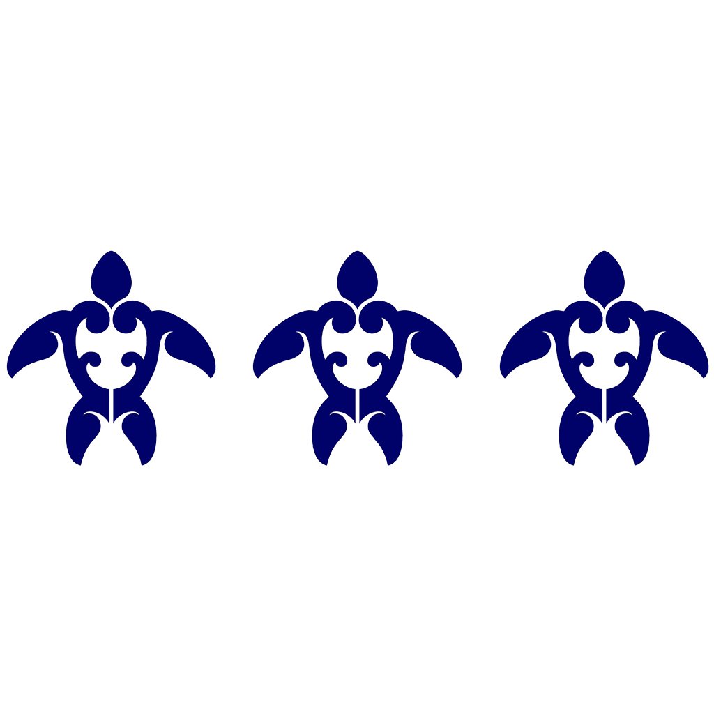 Tribal Turtle Step Marker - Blue (Set of 3) | CM-TTS1-4BL | Pool Mosai…