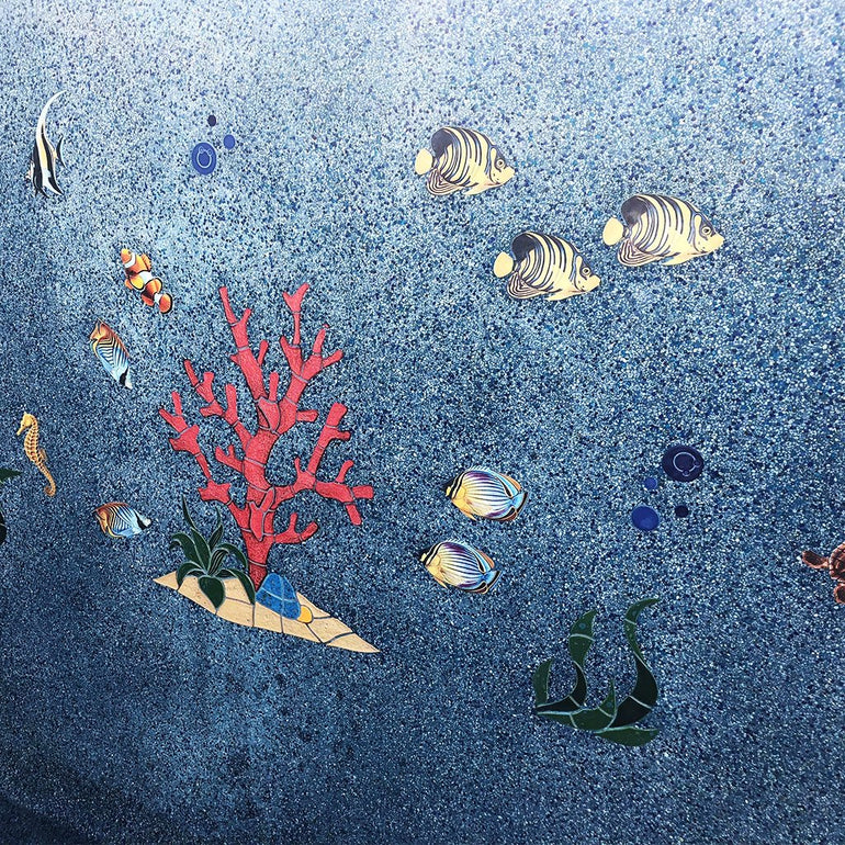 Regal Angelfish | PORC-RF8-5 | Pool Mosaic