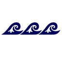 Tribal Wave Step Marker - Blue (Set of 3) - Pool Mosaic