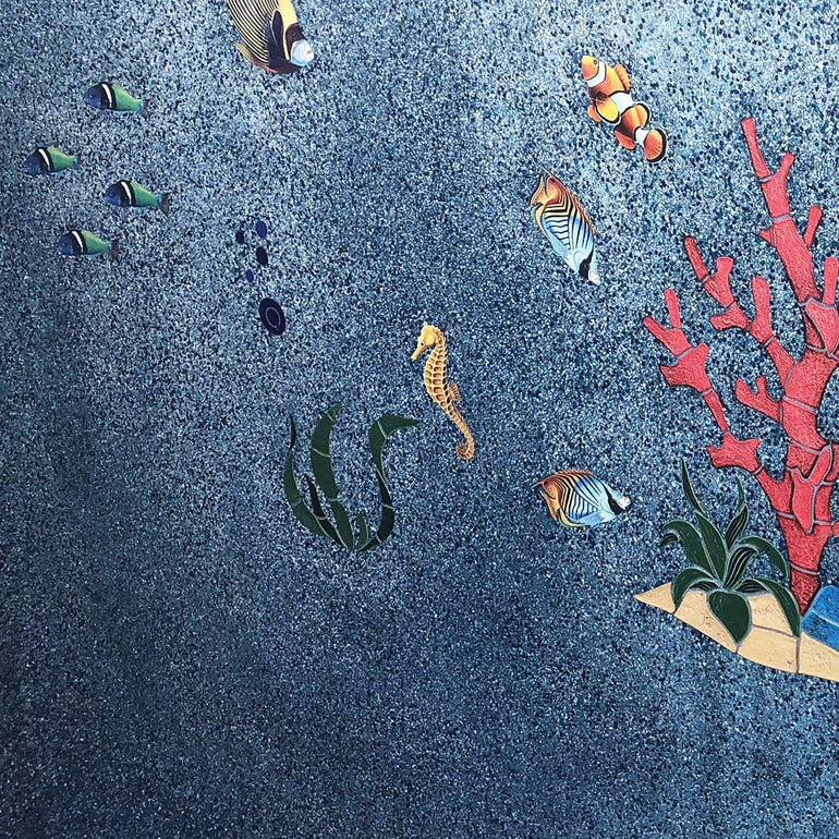 Yellow Seahorse | PORC-SH17YE-4 | Pool Mosaic