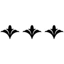 Scroll Flower Step Marker - Black (Set of 3) - Pool Mosaic