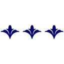 Scroll Flower Step Marker - Blue (Set of 3) - Pool Mosaic