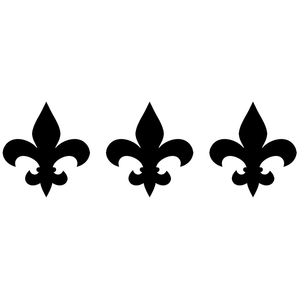 Tribal Fleur De Lis Step Marker - Black (Set of 3) | CM-FLS1-4 | Pool Mosaic
