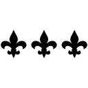 Tribal Fleur De Lis Step Marker - Black (Set of 3) - Pool Mosaic