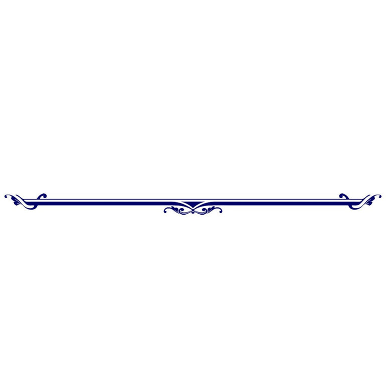 Baroque Long Accent 1 - Blue | CS-LA1-96BL | Pool Mosaic