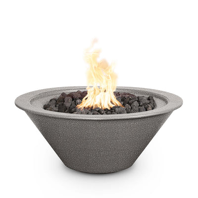 24" Round Cazo Fire Bowl - Powder Coated Metal - Silver Vein - The Outdoor Plus